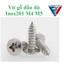 50 cái M4,M5 Vít gỗ đầu dù inox201 M4,M5