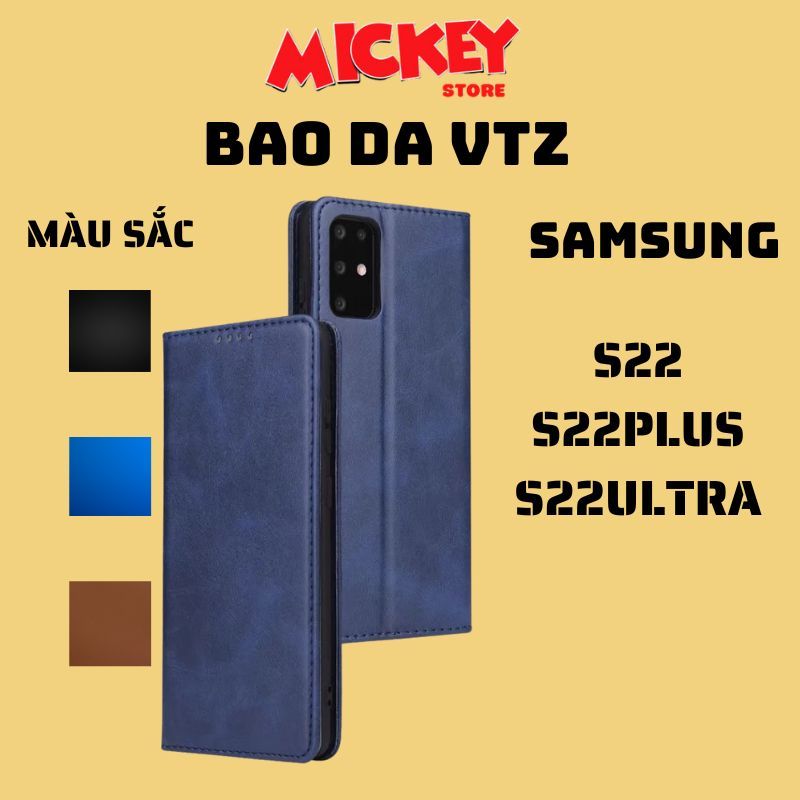 Bao da Samsung S22 S22Plus S22Ultra có khay đựng thẻ ATM