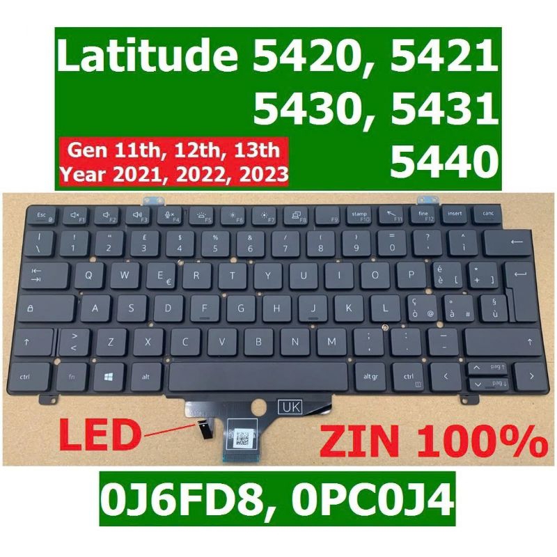 Keyboard laptop Dell Latitude 5420 5421 Keyboard Dell Latitude 5430 ...