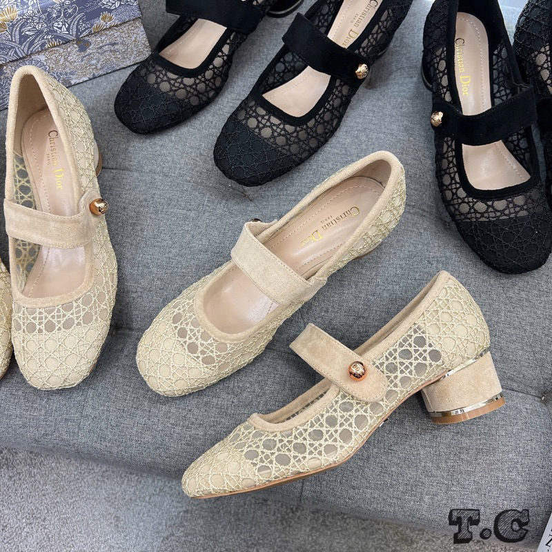 🌸 Guốc   lưới   Chất nhung
