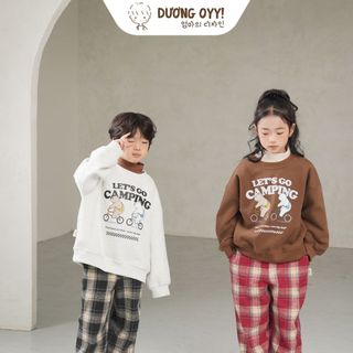 Áo nỉ cotton trẻ em BEAR CAMPING size 12-35KG style Hàn dáng suông | Dương Oyy 011224197