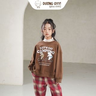 Áo nỉ cotton trẻ em BEAR CAMPING size 12-35KG style Hàn dáng suông | Dương Oyy 011224197