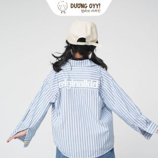 Áo sơ mi kẻ cotton bé trai dài tay SMILE size 12-38KG style Hàn Quốc  | Dương Oyy 011224196