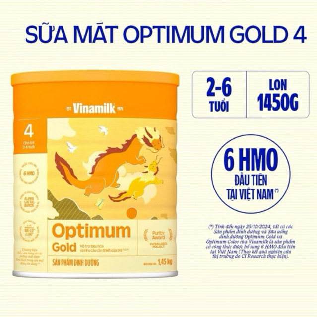 Sữa Bột Vinamilk Optimum Gold Số 4 - Lon 1.4kg