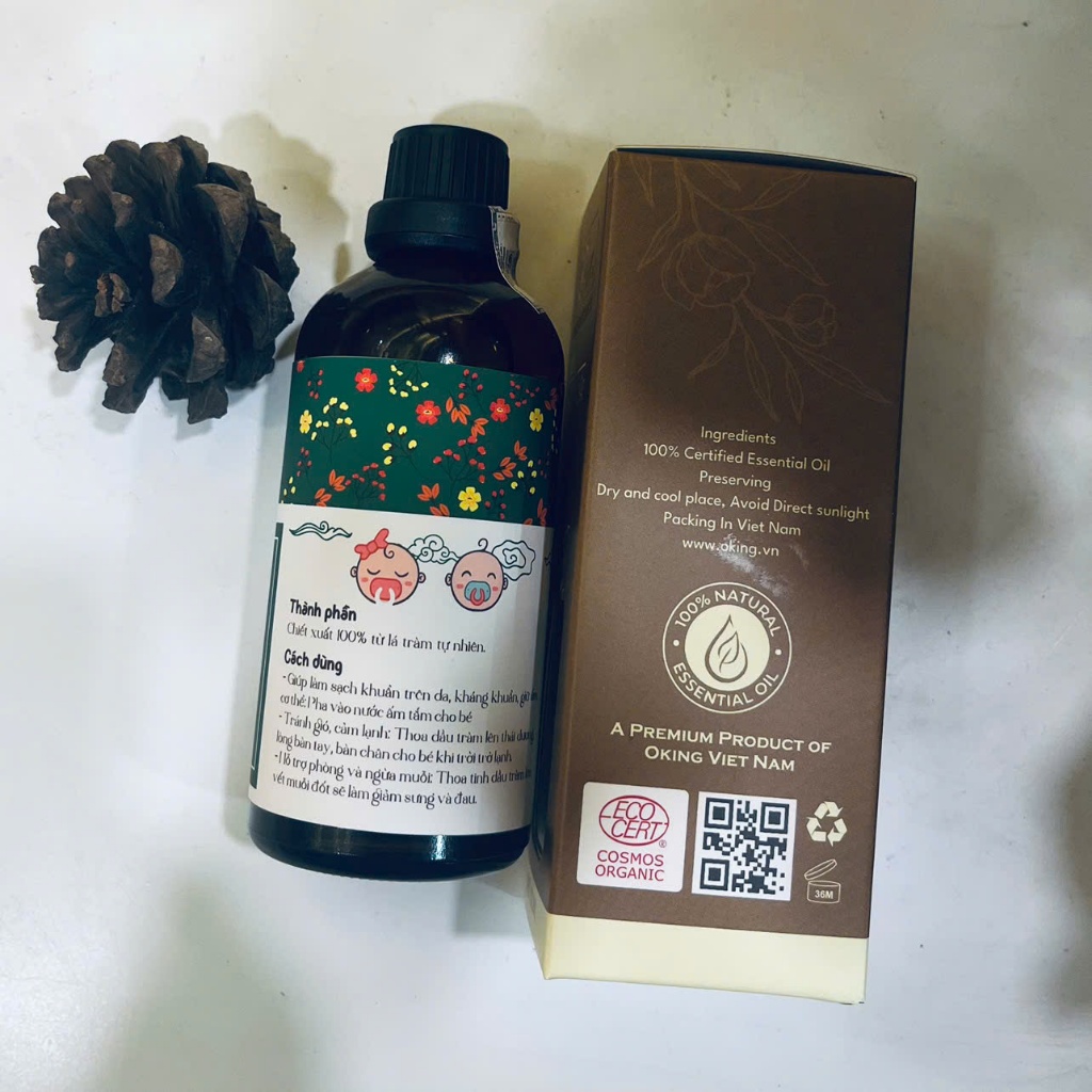 Dầu tràm cho bé Oking (100ml) giúp giữ ấm cơ thể