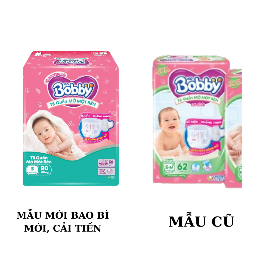 [MẪU MỚI NHẤT] Tã/bỉm quần Mở Một Bên Bobby Đầu Tiên Trên Thế Giới đủ size