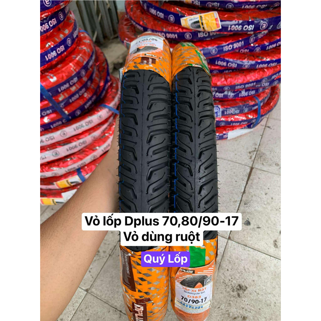 Vỏ lốp Dplus gắn size 70/90-17 & 80/90-17 gai city Extra 383 gắn cho xe ...