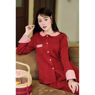 𝗛𝗮̀𝗻𝗴 𝗰𝗵𝗶́𝗻𝗵 𝗵𝗮̃𝗻𝗴 Set Đồ Ngủ Pyjama Giao Mùa len form rộng cao cấp - ON WORKSHOP