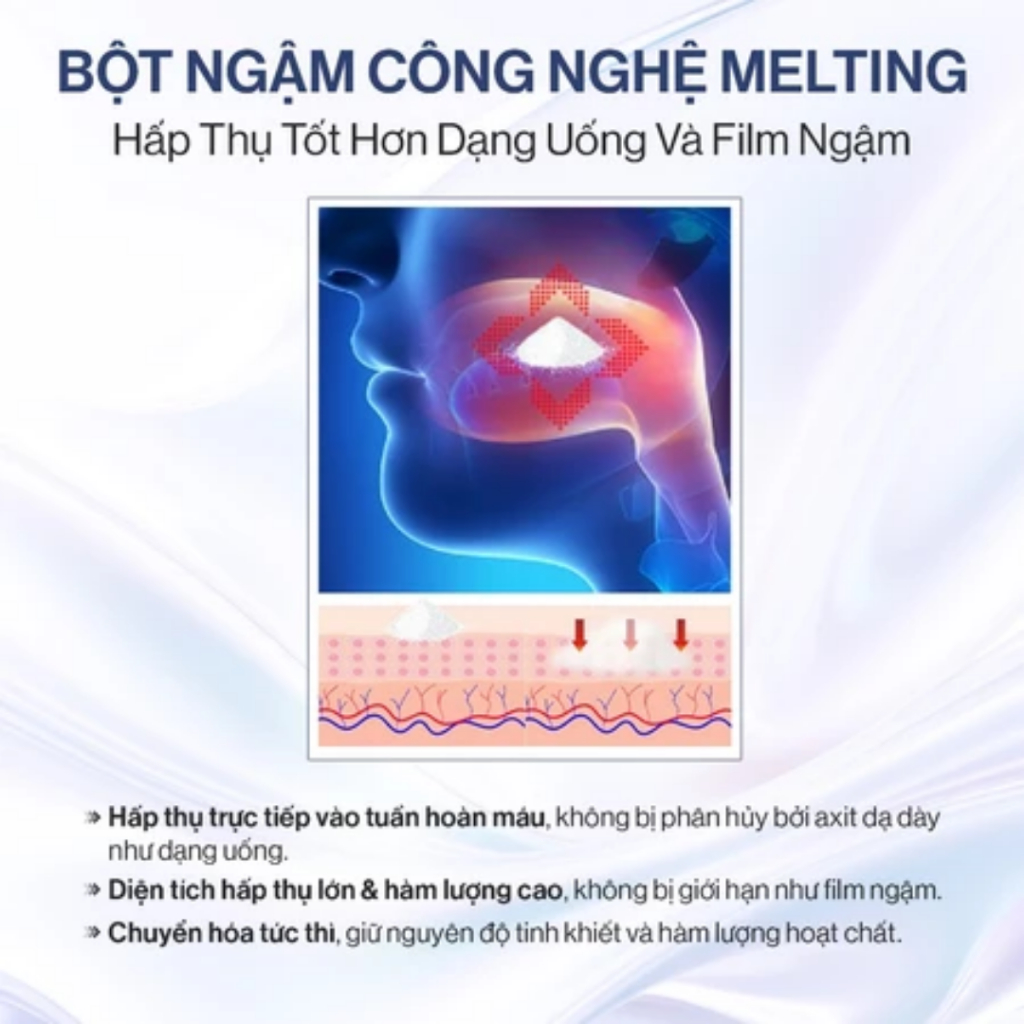 Ảnh Bột ngậm trắng da Glutathione C ngậm dưới lưỡi Gilla giúp mờ sạm nám, tăng đàn hồi 30 gói 2