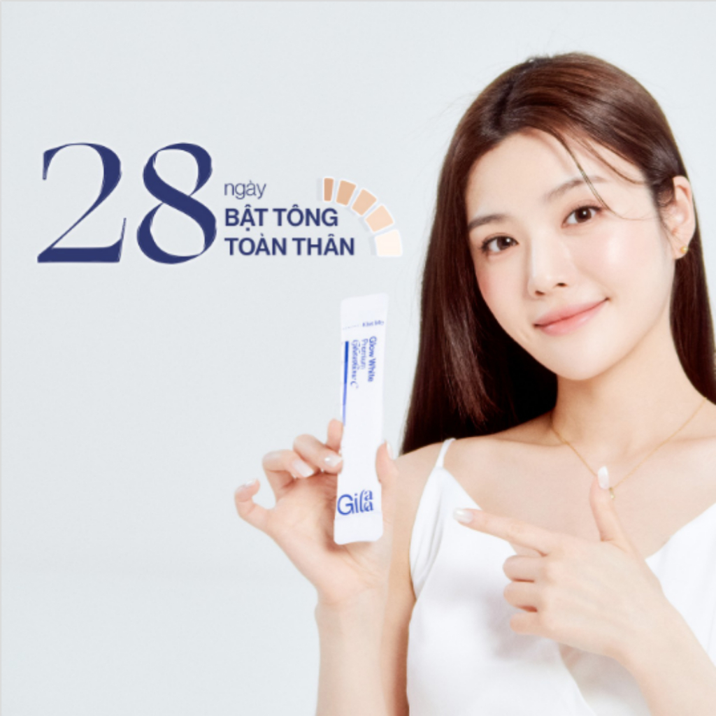 Ảnh Bột ngậm trắng da Glutathione C ngậm dưới lưỡi Gilla giúp mờ sạm nám, tăng đàn hồi 30 gói 3