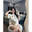 Set Đồ Nữ Áo Thun Thêu Tim Kèm Quần Short Siêu Xinh Hai Màu Trắng Kem Và Đen