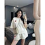 Set Đồ Nữ Áo Thun Thêu Tim Kèm Quần Short Siêu Xinh Hai Màu Trắng Kem Và Đen