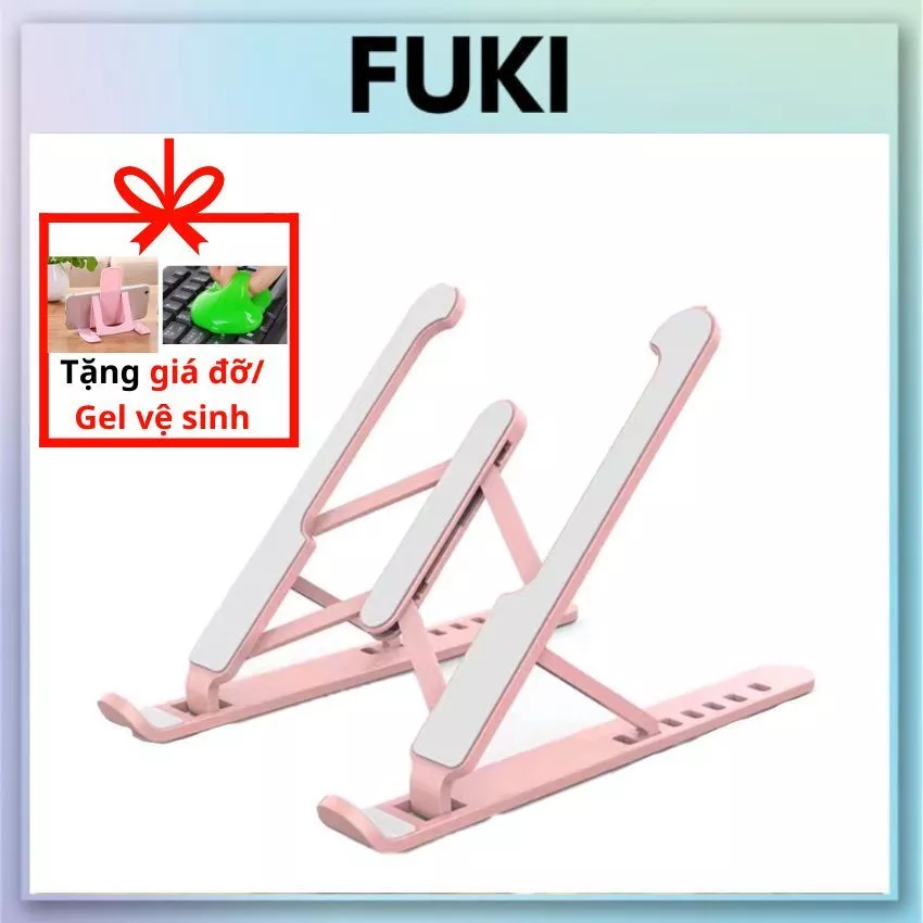 Kệ Để Laptop Macbook Ipad Có Đế Tản Nhiệt Laptop Để Bàn Có Thể Điều Chỉnh Được Độ Cao, Đế Tản Nhiệt Kê Laptop Nhựa FUKI