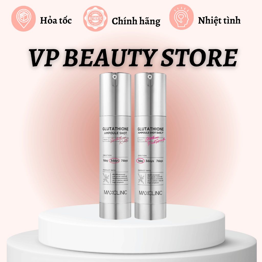 maxclinic glutathione ampoule shot 50ml Siêu Tinh Chất Dưỡng Da Tinh chất hỗ trợ trẻ