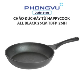 Chảo đúc đáy từ Happycook All Black 26cm TBFP-26IH - Bảo hành 6 tháng