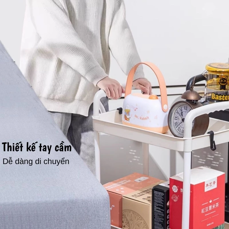 Kệ tốt để đồ đa năng 5 tầng có bánh xe di chuyển tiện lợi kệ sách đựng đồ phòng khách phòng ngủ nhà