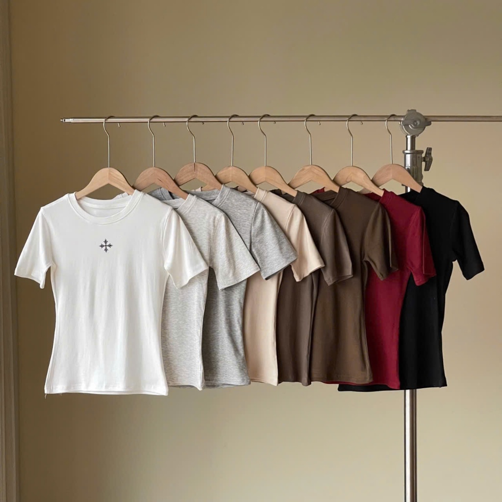 Áo Thun Body In Hình Ngực, Áo Thun Zip Chất Vải Cotton Co Dãn Thoáng Mát Miha Studio