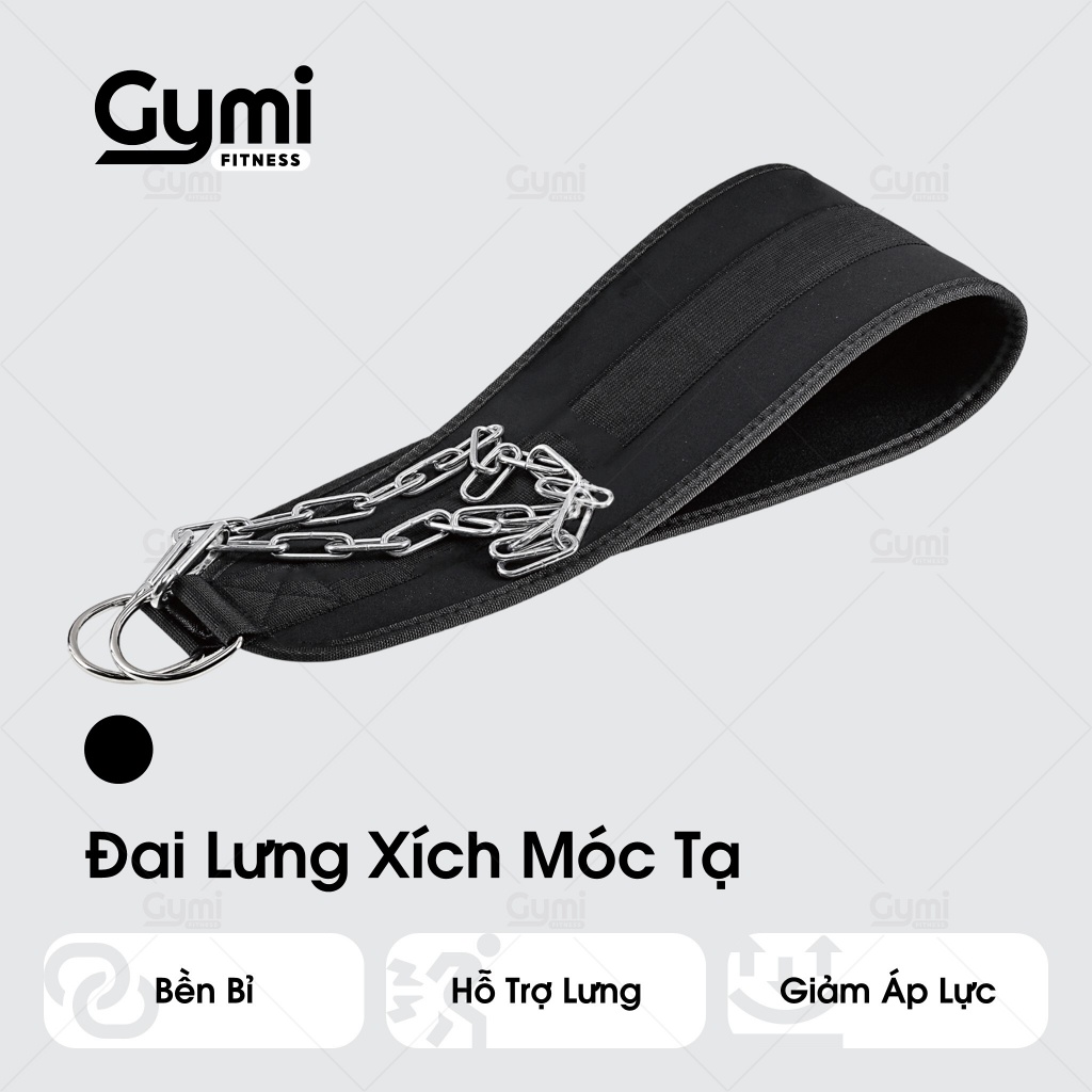 Đai Lưng Xích Móc Tạ Dip Belt - Đai Đeo Tạ Tập Gym, Hỗ Trợ Dips, Kéo Xà, Squat - DL-Xich