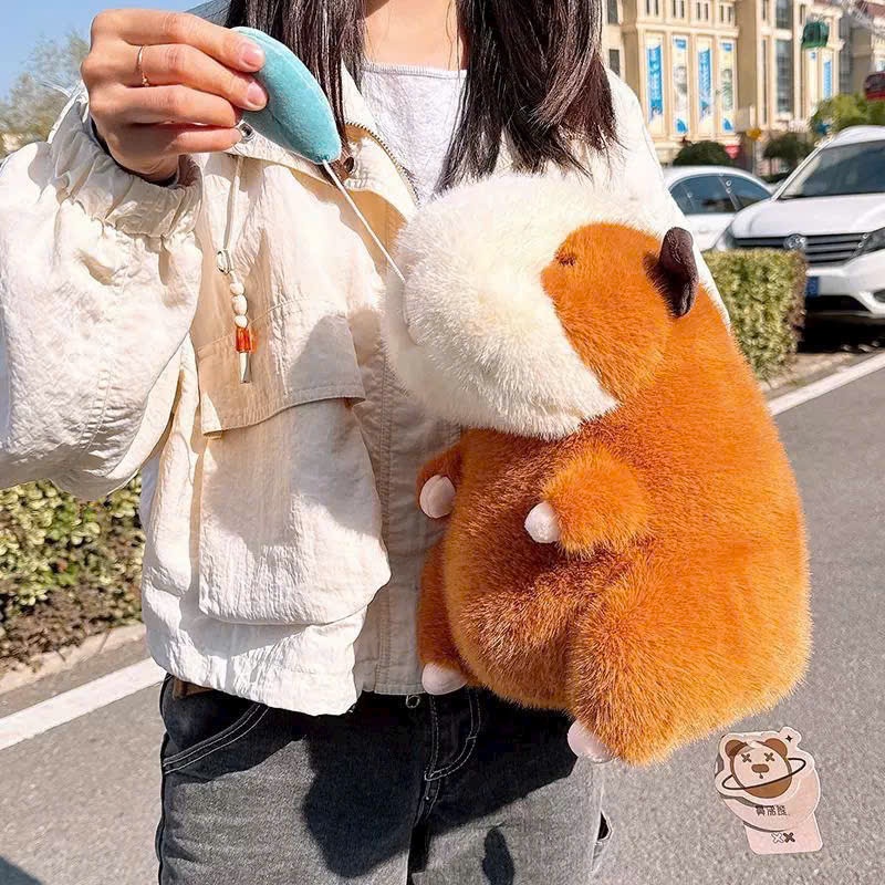 Gấu bông chuột hamster chảy nước mũi dễ thương Chuột lang hamster nhồi bông vải lông chồn kim cao cấp