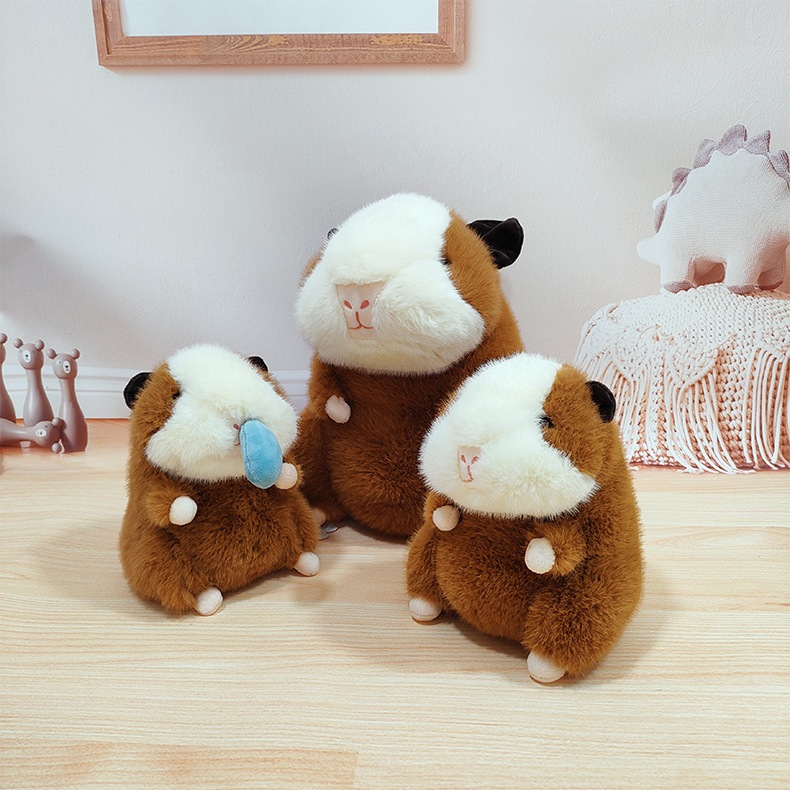 Gấu bông chuột hamster chảy nước mũi dễ thương Chuột lang hamster nhồi bông vải lông chồn kim cao cấp