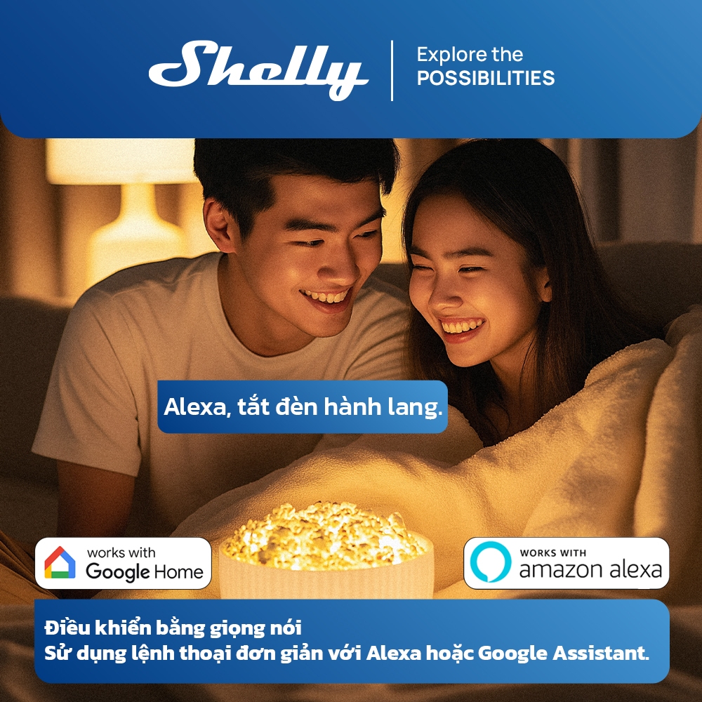 Shelly 1 Mini Gen3 8A Công tắc rơle WiFi thông minh Mini Model Max 8A/240 VAC 5A/30 VDC