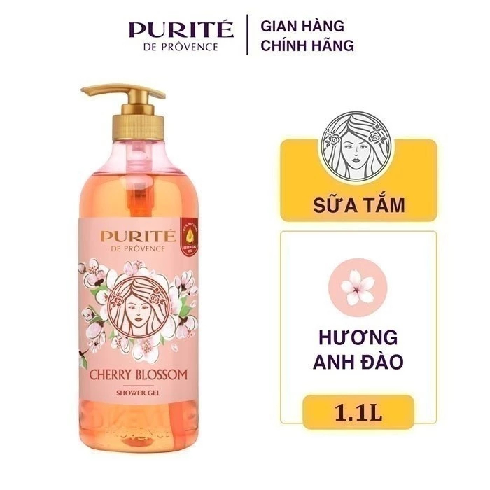 Sữa Tắm Thiên Nhiên Purité Hoa Anh Đào | Hoa Hồng 1.1L
