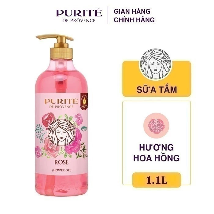 Sữa Tắm Thiên Nhiên Purité Hoa Anh Đào | Hoa Hồng 1.1L