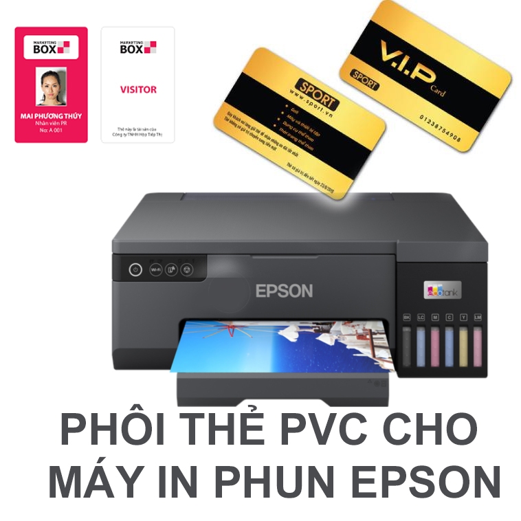 Phôi thẻ nhựa PVC không chíp sử dụng cho máy in phun màu epson, canon ...