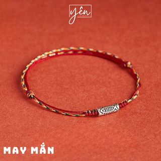 Alva - Vòng Tay Ngư Phúc - Dây Đan Thủ Công, Charm Bạc S925 - Mang Lại May Mắn Và Bình An