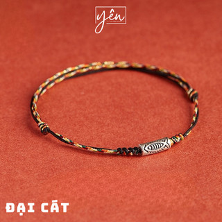 Alva - Vòng Tay Ngư Phúc - Dây Đan Thủ Công, Charm Bạc S925 - Mang Lại May Mắn Và Bình An