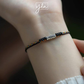 Alva - Vòng Tay Ngư Phúc - Dây Đan Thủ Công, Charm Bạc S925 - Mang Lại May Mắn Và Bình An