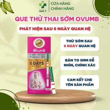 [Che Tên] Que Thử Thai Phát Hiện Thai Sớm OvumB Độ Nhạy Cao Chính Xác99% Phát Hiện Thai Sớm Sau 6 Ngày Quan Hệ