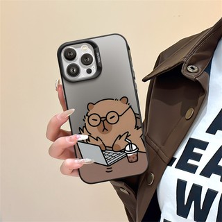 Ốp Lưng iPhone Capybara Work IMD Cứng Nhám, Chống Sốc, Bảo Vệ Camera-iP 7/8/X/XS/11/12/13/14/15/16/17/Plus/Pro/Max/Air