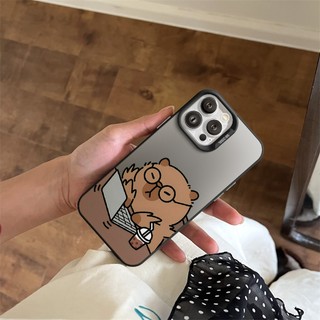 Ốp Lưng iPhone Capybara Work IMD Cứng Nhám, Chống Sốc, Bảo Vệ Camera-iP 7/8/X/XS/11/12/13/14/15/16/17/Plus/Pro/Max/Air