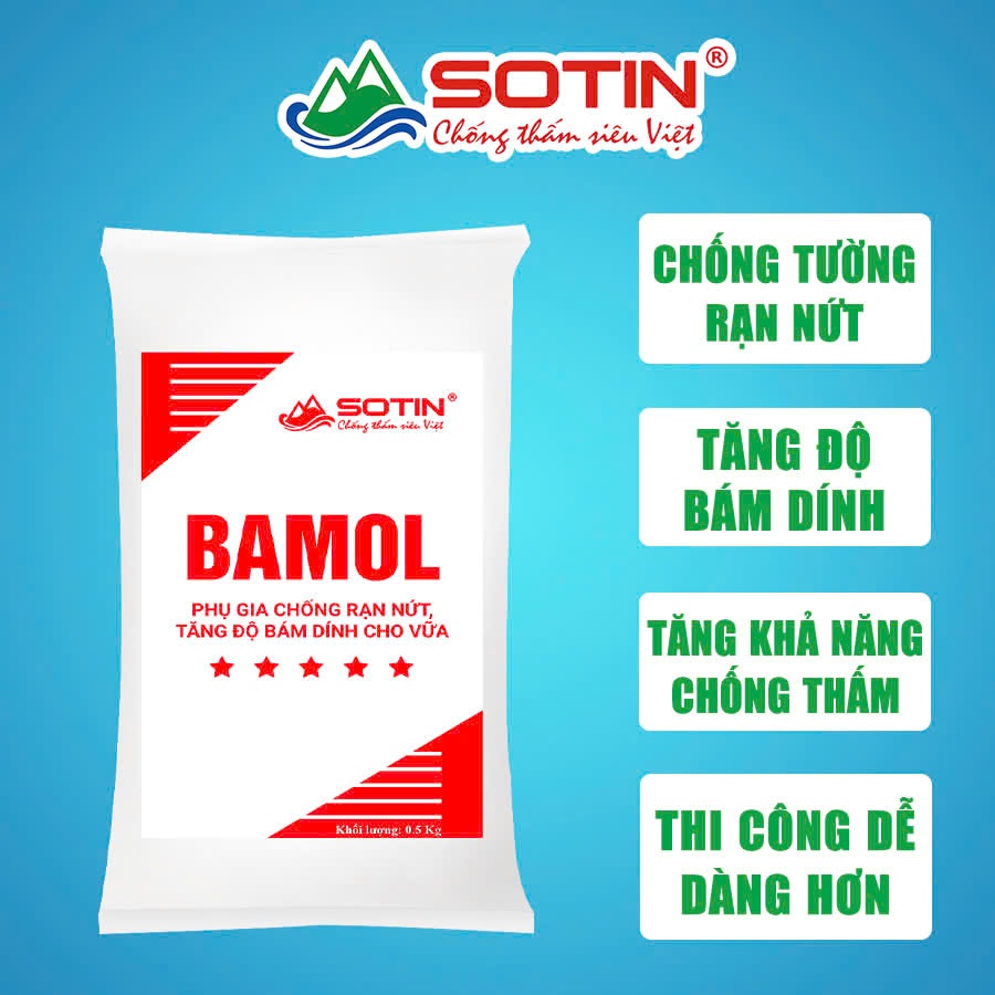 BAMOL - PHỤ GIA CHỐNG NỨT CHO VỮA TRÁT TƯỜNG | Shopee Việt Nam
