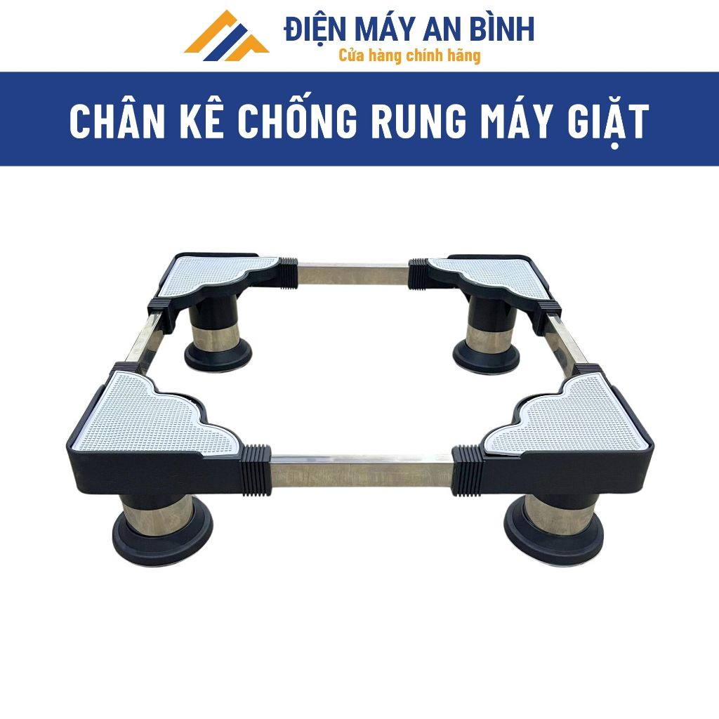 Chân kê máy giặt chống rung, inox 201 chắc chắn, đệm cao su chống ồn ...