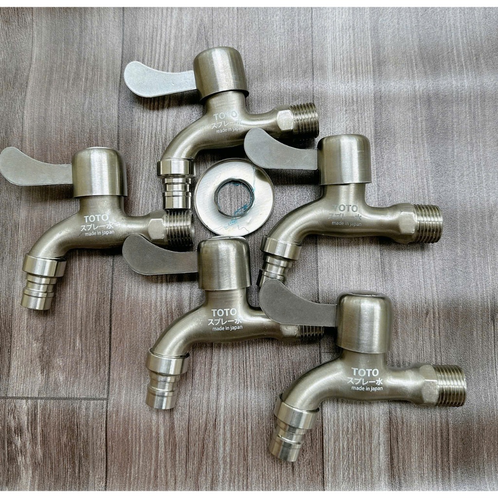 Vòi Nước TOTO Inox SUS304 Cao Cấp, Vòi Xả Nước Đơn Siêu Mạnh Phi 21 Dễ Dàng Lắp Đặt