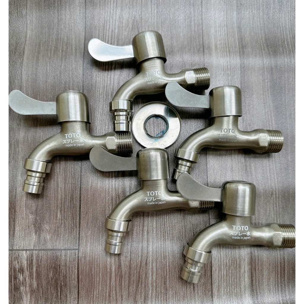 Vòi Nước TOTO Inox SUS304 Cao Cấp, Vòi Xả Nước Đơn Siêu Mạnh Phi 21 Dễ Dàng Lắp Đặt