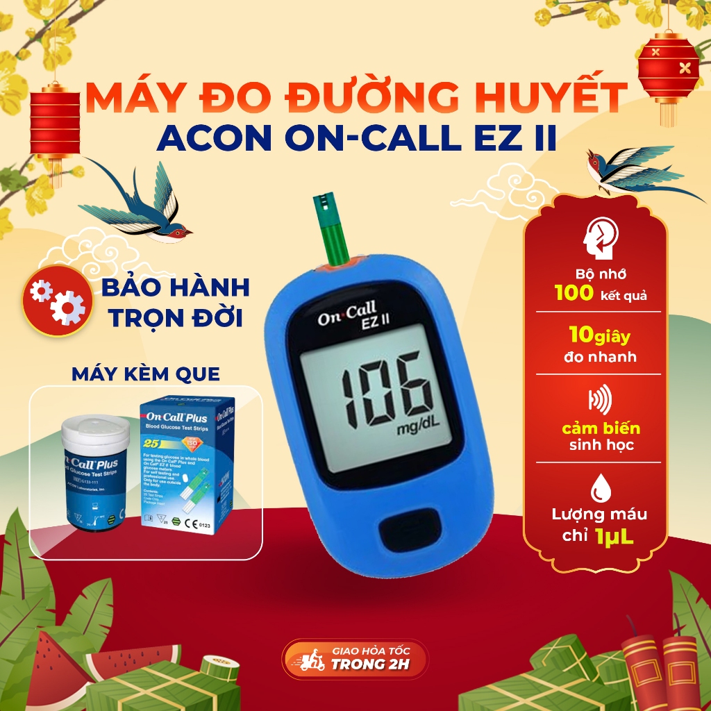 Product image Máy đo đường huyết ACON On-Call EZII - Đo nhanh trong 10S Bảo hành trọn đời 1