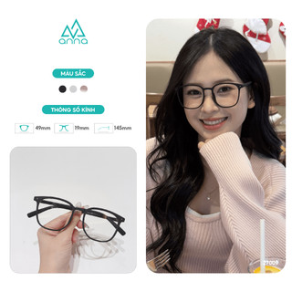 Gọng kính thời trang nam nữ ANNA chất liệu nhựa dẻo cao cấp dáng vuông unisex cá tính OL 27009
