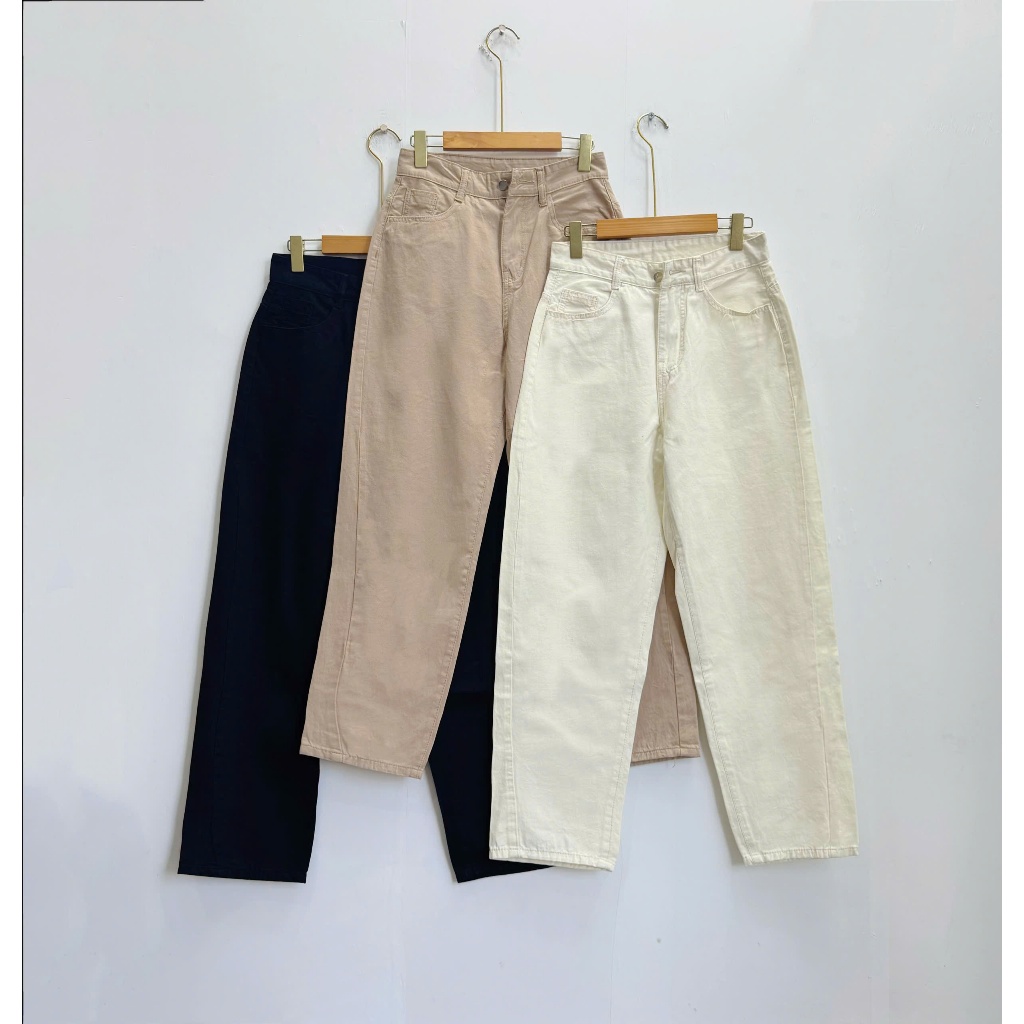 Quần Dài Baggy Nữ Big Size Chất Vải KaKi Bền Ít Nhăn Phom Basic Mặc Đi Học Đi Làm Q513