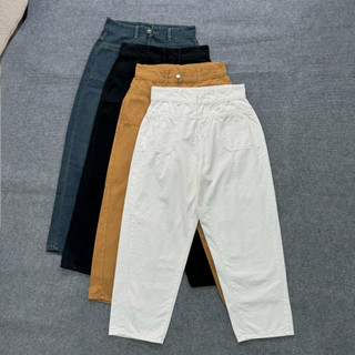 Quần jean ống rộng dáng dài bigsize nữ dáng baggy màu xanh navy dễ phối đồ lưng cao dành cho nàng chuppy xinh xắn - J8