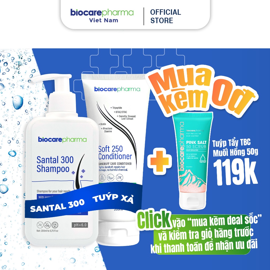 Ảnh Combo dầu gội và dầu xả dành riêng cho tóc gàu nấm ngứa Biocarepharma. 2