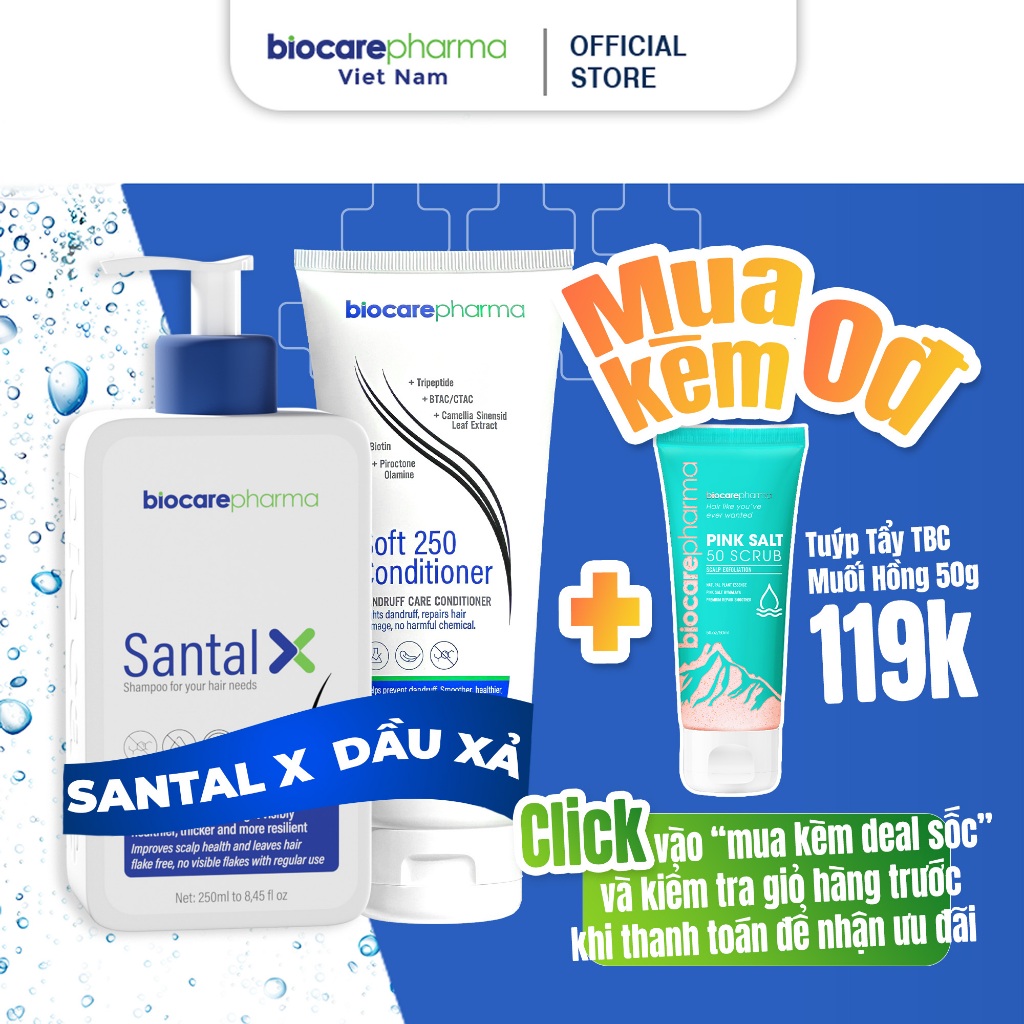 Ảnh Combo Gội Xả dành riêng cho tóc gàu phiên bản mới Biocarepharma 2