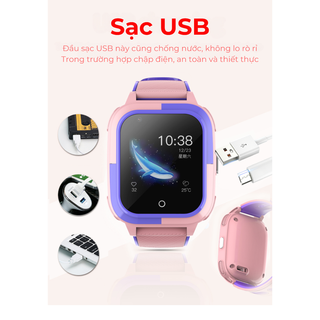 Ảnh Đồng hồ thông minh trẻ em Manigo MF56 định vị lắp sim nghe gọi call video bảo hành đổi mới 12 tháng 3