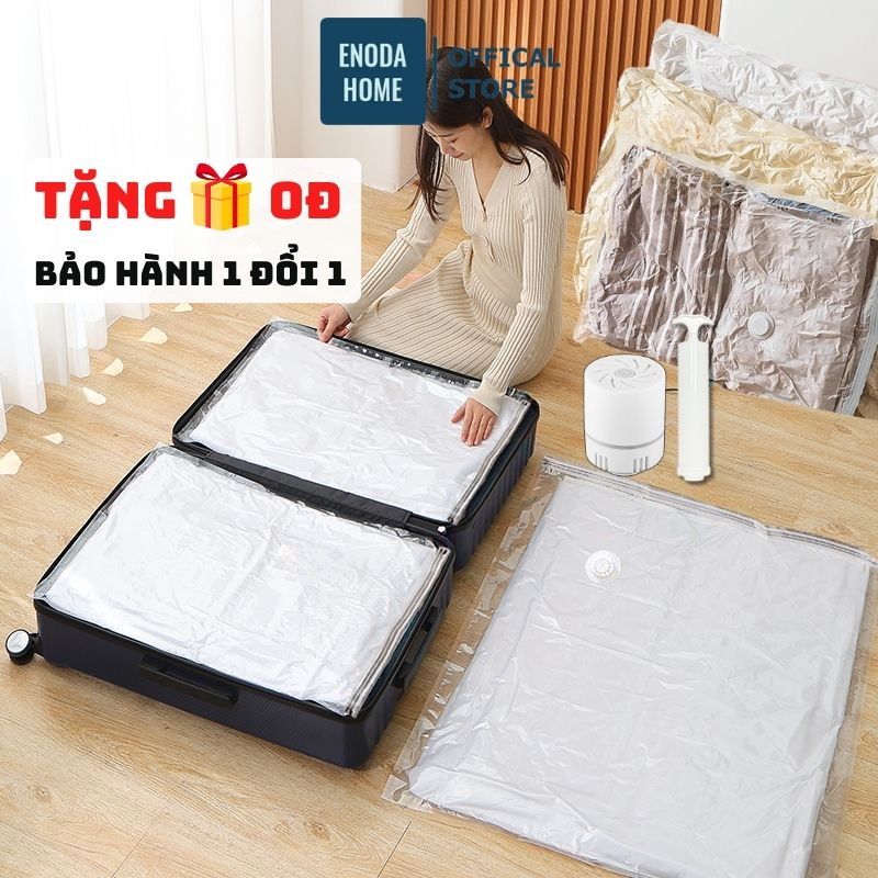 [MUA 4 TĂNG 1] Túi Hút Chân Không Quần Áo ENODA HOME, Túi Đựng Chăn Màn Gấp Gọn, Chống Mốc M002