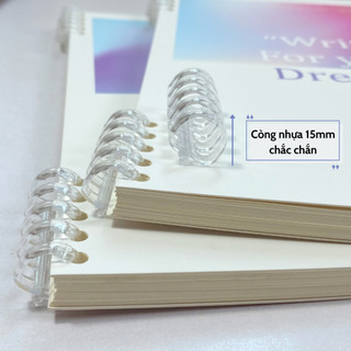 ( Mua nhiều giảm giá)Thanh còng nhựa trong suốt 5 chấu làm gáy sổ còng sổ tay-BONZAI