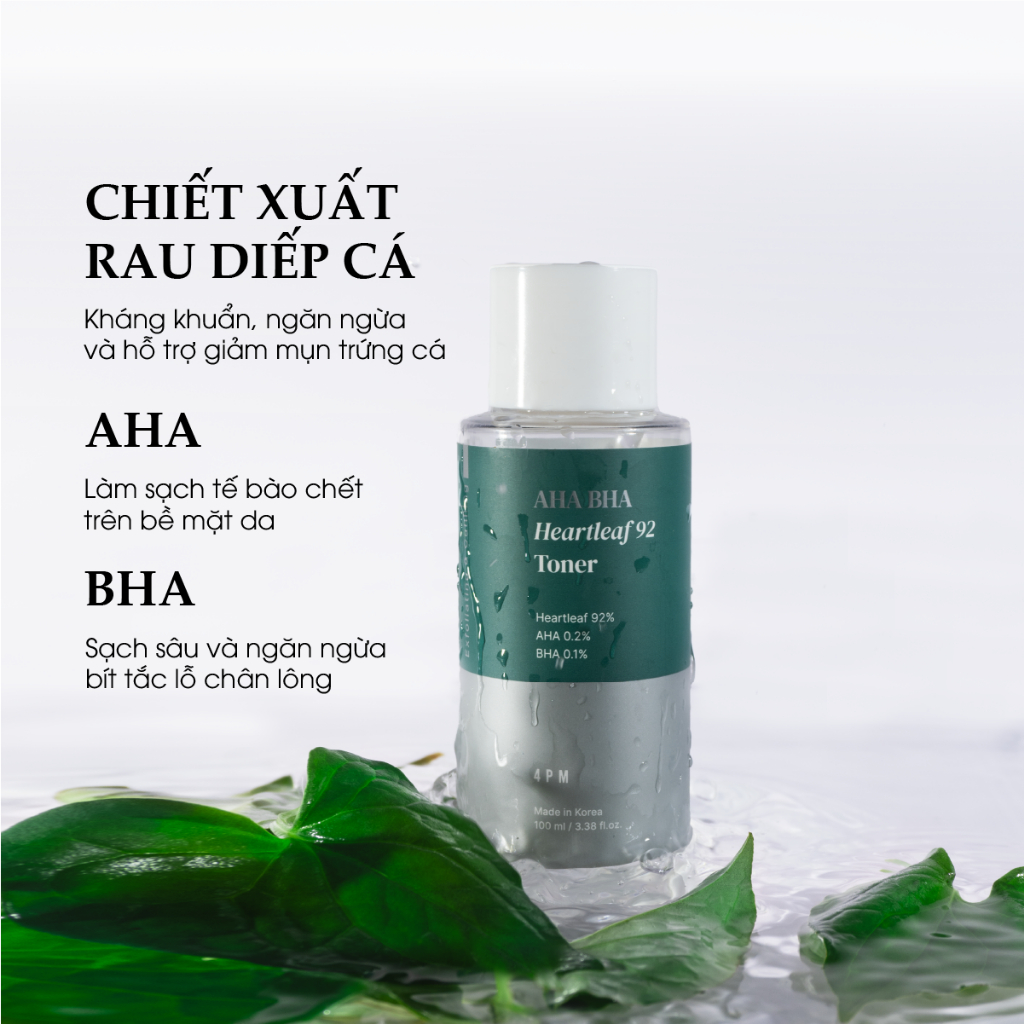 Ảnh Combo Giảm Mụn & Thâm, Toner Làm Sạch Da, Ngừa Mụn 92% Rau Diếp Cá 4PM & Chấm Giảm Mụn Bye Bye Blemish 30ml 2