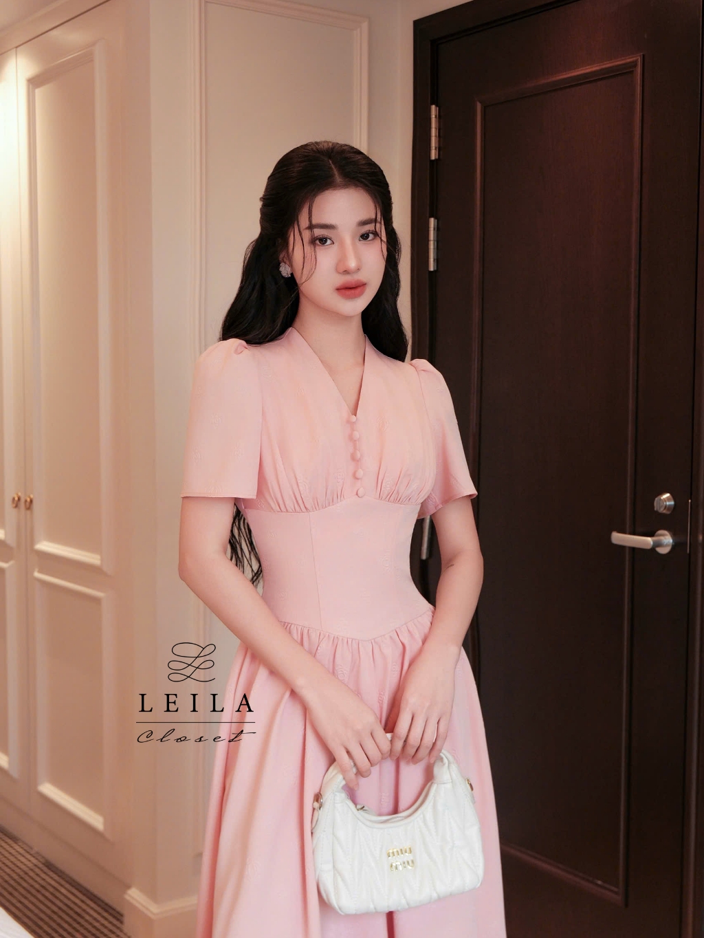 Ảnh LEILA CLOSET | Đầm thiết kế Vella cổ tim, tay chuông, chiết eo, xoè dài 2