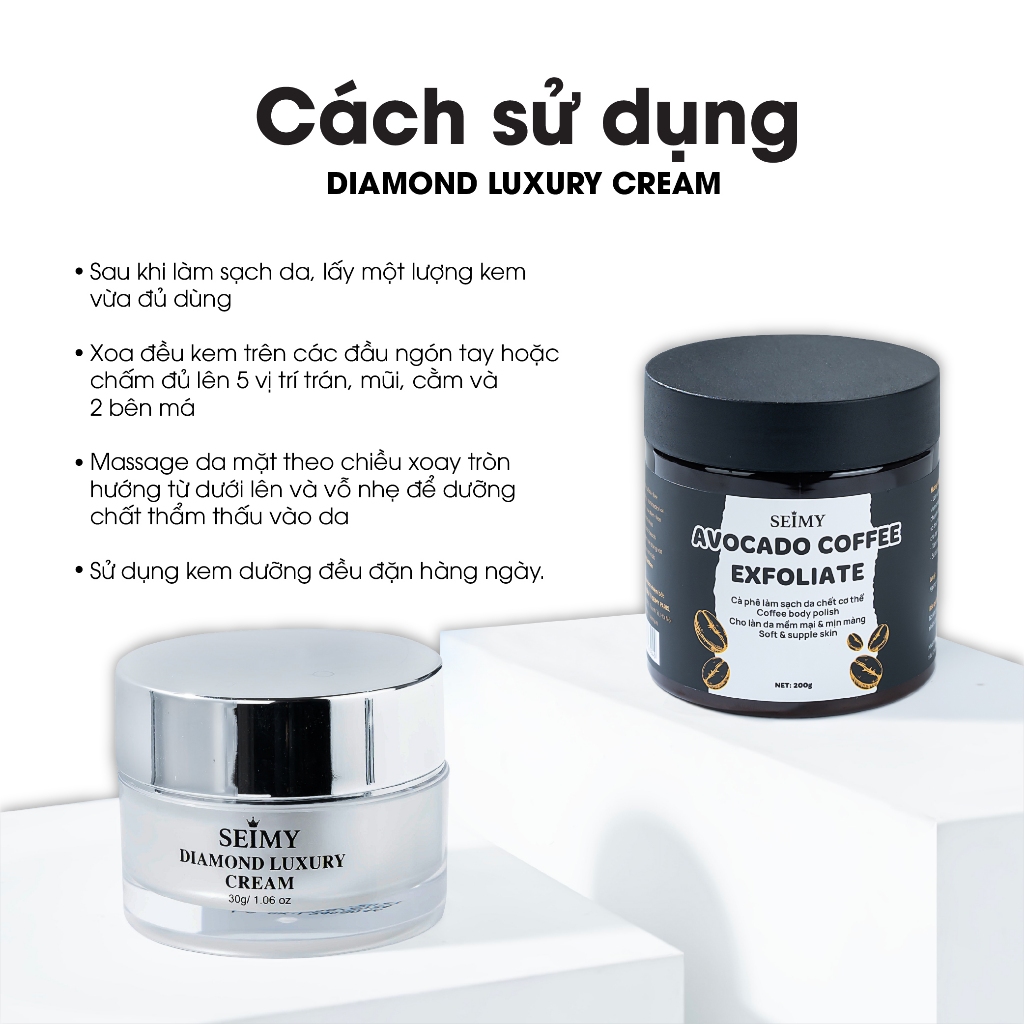 Ảnh Combo Kem Dưỡng Da Mặt 30g và Tẩy Tế Bào Chết Cà Phê Body Seimy 2